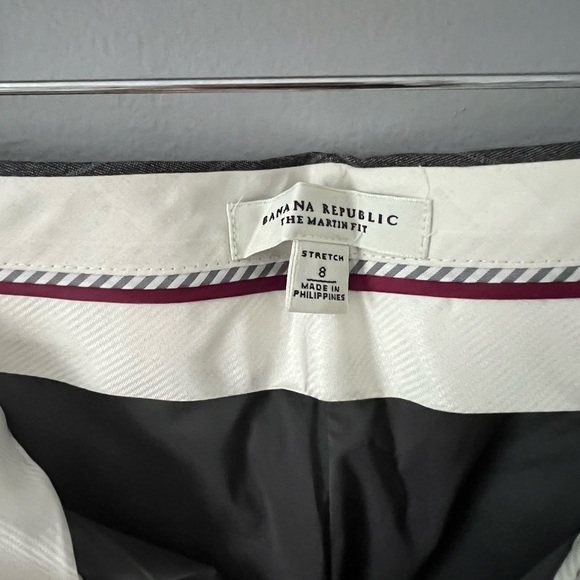 Banana Republic Martin Fit Wool Dress Pants Size 8 Gray - Picture 10 of 12